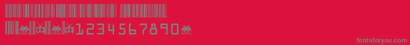 Code.Xero.Fontvir.Us Font – Gray Fonts on Red Background