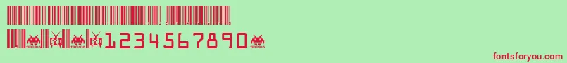 Code.Xero.Fontvir.Us Font – Red Fonts on Green Background