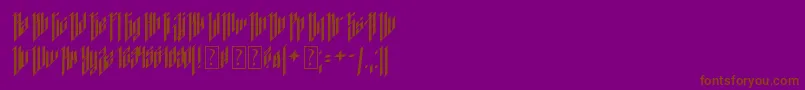 Więcej informacji o czcionce Dancing DL1 0 Czcionka Dancing DL1 0 – brązowe czcionki na fioletowym tle