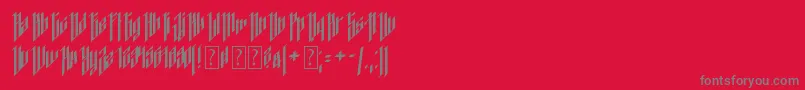 Dancing DL1 0 Font – Gray Fonts on Red Background