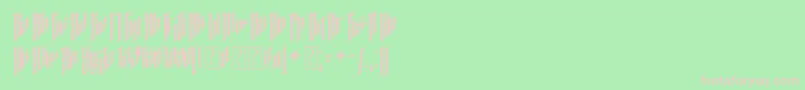 Fonte Dancing DL1 0 – fontes rosa em um fundo verde