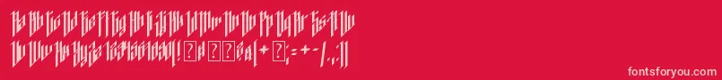 Dancing DL1 0 Font – Pink Fonts on Red Background