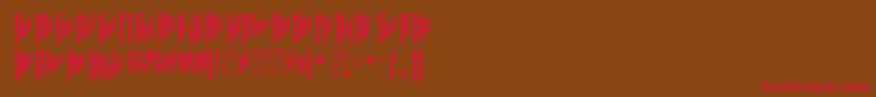 Dancing DL1 0 Font – Red Fonts on Brown Background