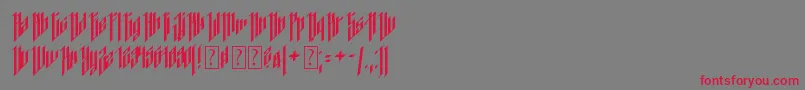 Dancing DL1 0 Font – Red Fonts on Gray Background