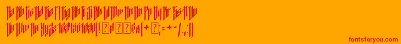 Dancing DL1 0 Font – Red Fonts on Orange Background
