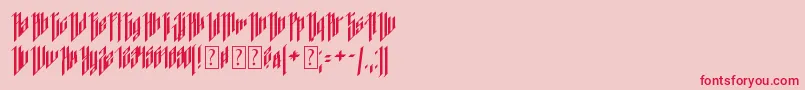 Dancing DL1 0-Schriftart – Rote Schriften auf rosa Hintergrund