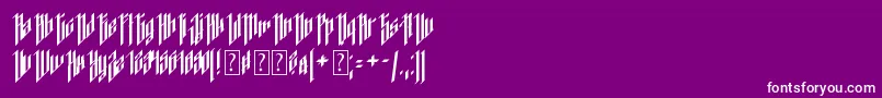 Dancing DL1 0 Font – White Fonts on Purple Background