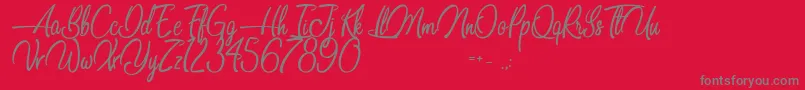 fuente Dancing in the Beat – Fuentes Grises Sobre Fondo Rojo