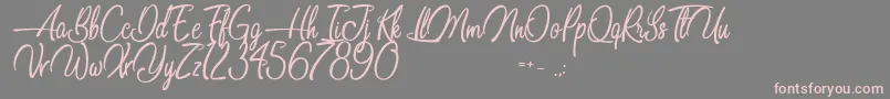 Dancing in the Beat Font – Pink Fonts on Gray Background