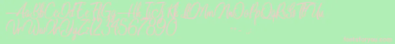 Dancing in the Beat Font – Pink Fonts on Green Background