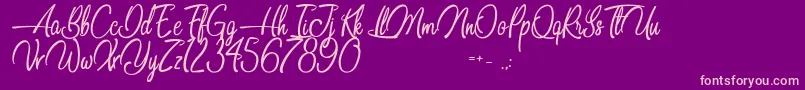 Dancing in the Beat Font – Pink Fonts on Purple Background
