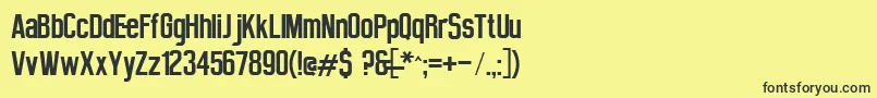 フォントDancing Juice  Salabat – 黒い文字の黄色い背景