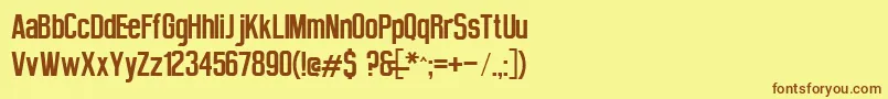 Police Dancing Juice  Salabat – polices brunes sur fond jaune