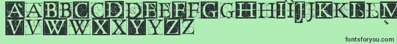 DancingVampyrish Font – Black Fonts on Green Background