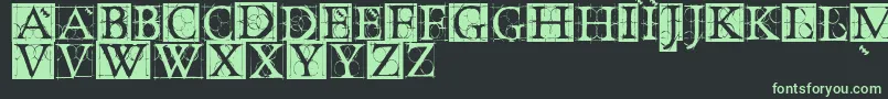 DancingVampyrish Font – Green Fonts on Black Background