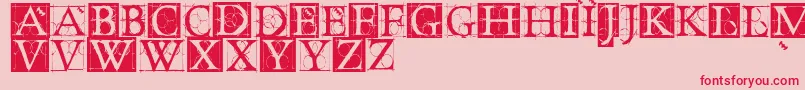 DancingVampyrish Font – Red Fonts on Pink Background