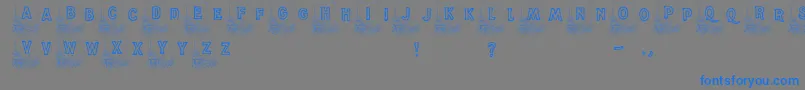 Dandelion-Schriftart – Blaue Schriften auf grauem Hintergrund
