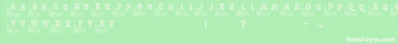 Dandelion Font – White Fonts on Green Background