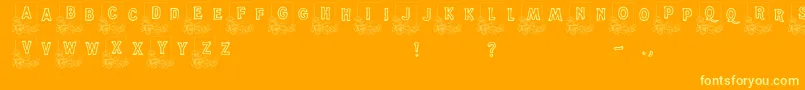 Dandelion Font – Yellow Fonts on Orange Background