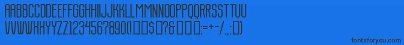 Шрифт DanderydGothic Regular – чёрные шрифты на синем фоне