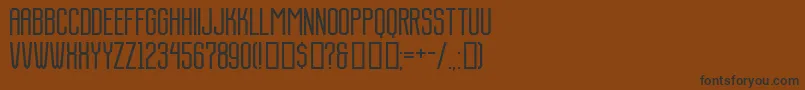 フォントDanderydGothic Regular – 黒い文字が茶色の背景にあります