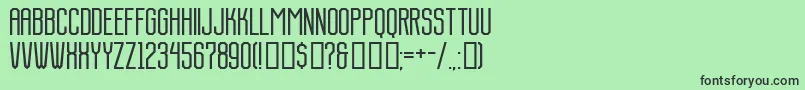 フォントDanderydGothic Regular – 緑の背景に黒い文字