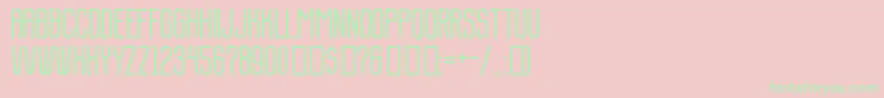 DanderydGothic Regular Font – Green Fonts on Pink Background