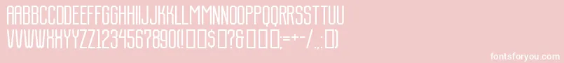 Шрифт DanderydGothic Regular – белые шрифты на розовом фоне