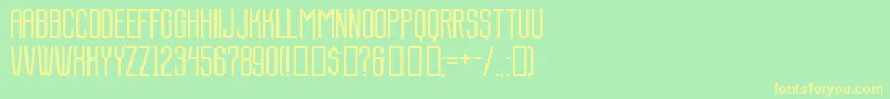 DanderydGothic Regular Font – Yellow Fonts on Green Background