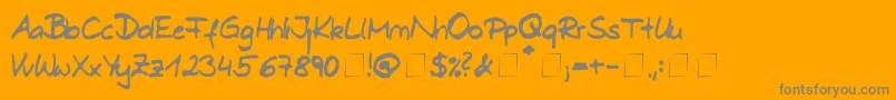 フォントDani – オレンジの背景に灰色の文字