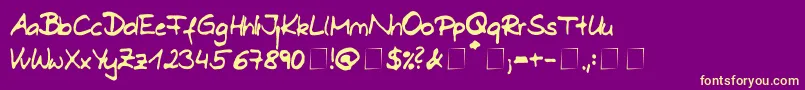 fuente Dani – Fuentes Amarillas Sobre Fondo Morado