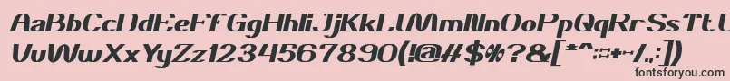 Fonte DANIEL Bold Italic – fontes pretas em um fundo rosa