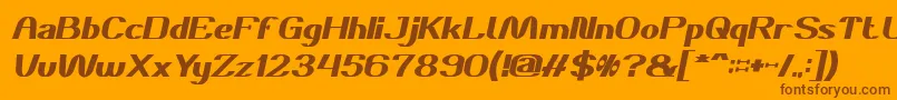 Lisätietoja DANIEL Bold Italic-fontista DANIEL Bold Italic-fontti – ruskeat fontit oranssilla taustalla
