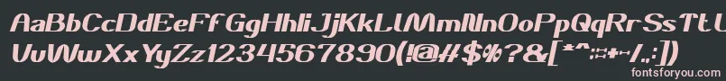 DANIEL Bold Italic-Schriftart – Rosa Schriften auf schwarzem Hintergrund