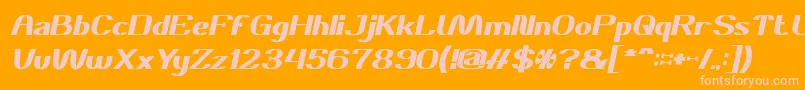 fuente DANIEL Bold Italic – Fuentes Rosadas Sobre Fondo Naranja