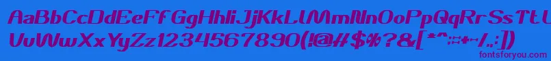 DANIEL Bold Italic Font – Purple Fonts on Blue Background