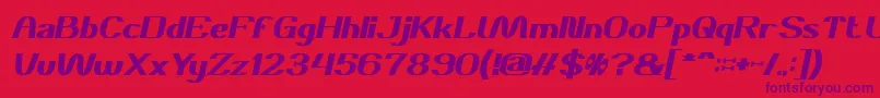 DANIEL Bold Italic Font – Purple Fonts on Red Background