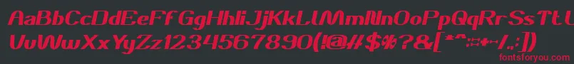 Saiba mais sobre a fonte DANIEL Bold Italic Fonte DANIEL Bold Italic – fontes vermelhas em um fundo preto