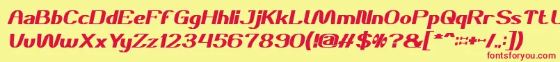 Weitere Informationen zur DANIEL Bold Italic-Schriftart DANIEL Bold Italic-Schriftart – Rote Schriften auf gelbem Hintergrund