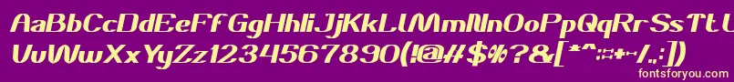 DANIEL Bold Italic Font – Yellow Fonts on Purple Background