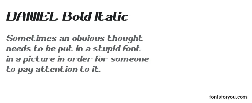Review of the DANIEL Bold Italic Font