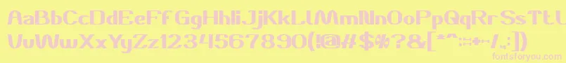 DANIEL Bold Font – Pink Fonts on Yellow Background