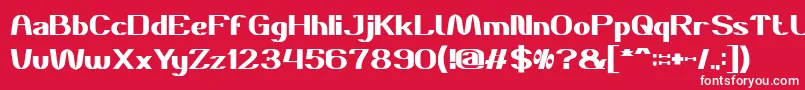 フォントDANIEL Bold – 赤い背景に白い文字