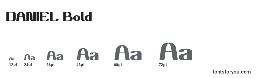 DANIEL Bold Font Sizes