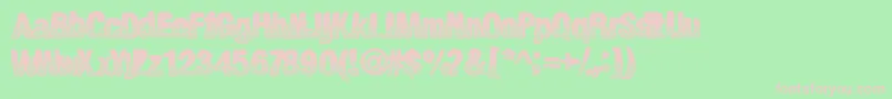 Bigprint Font – Pink Fonts on Green Background