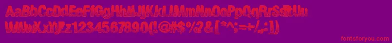 Bigprint Font – Red Fonts on Purple Background