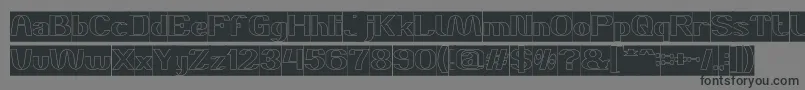 Шрифт DANIEL Hollow Inverse – чёрные шрифты на сером фоне
