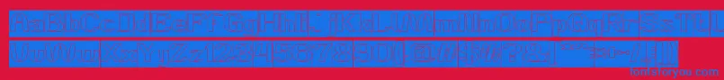 DANIEL Hollow Inverse Font – Blue Fonts on Red Background