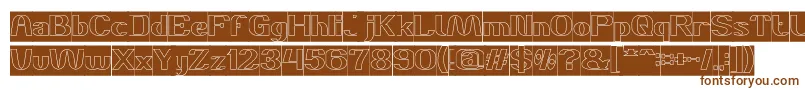 DANIEL Hollow Inverse-fontti – ruskeat fontit valkoisella taustalla
