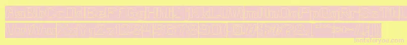 Czcionka DANIEL Hollow Inverse – różowe czcionki na żółtym tle
